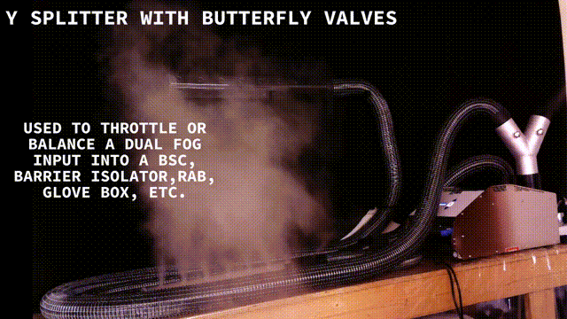 Y Splitter w/ Butterfly Valves (for 2 fog hoses)