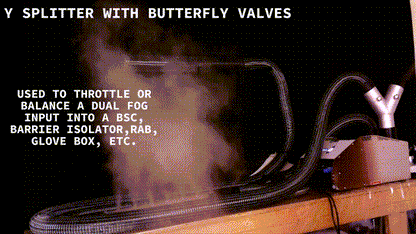 Y Splitter w/ Butterfly Valves (for 2 fog hoses)